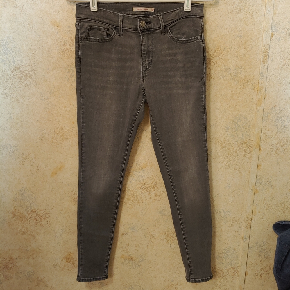 Levi's 710 Super Skinny Faded Black Jeans Size 29